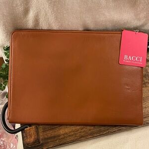 Zip Around Leather Tech Sleeve for Tablets, Laptops and Devices